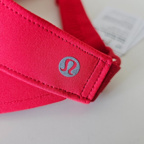 NWT LULULEMON LURD Red Fast Paced Wide Ban Run Visor Hat Women's OS - Picture 6 of 9